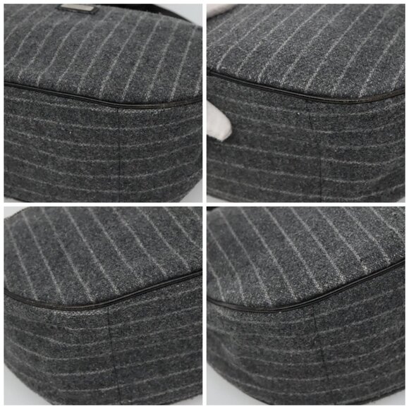 BURBERRY Black label Shoulder Bag Wool Gray Auth bs23525 - Picture 15 of 15